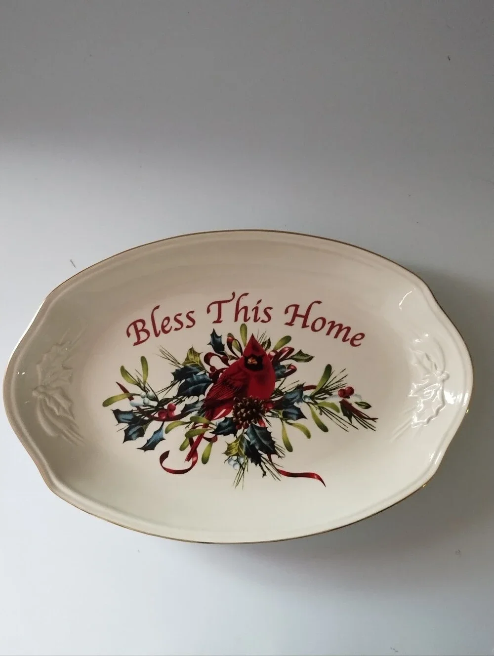 Lenox Winter Greetings Collection Oval Serving Platter